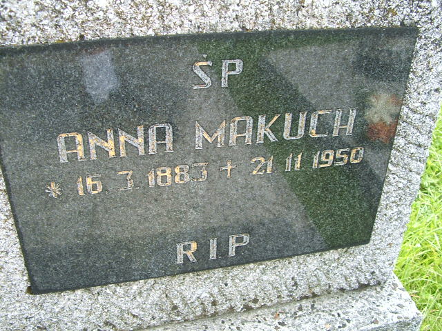 Anna MAKUCH 1883 Goleszów - Grobonet - Wyszukiwarka osób pochowanych