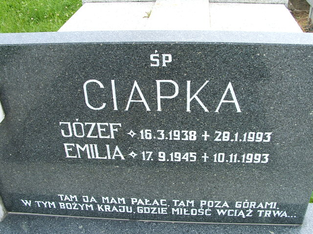 Emilia CIAPKA 1945 Goleszów - Grobonet - Wyszukiwarka osób pochowanych